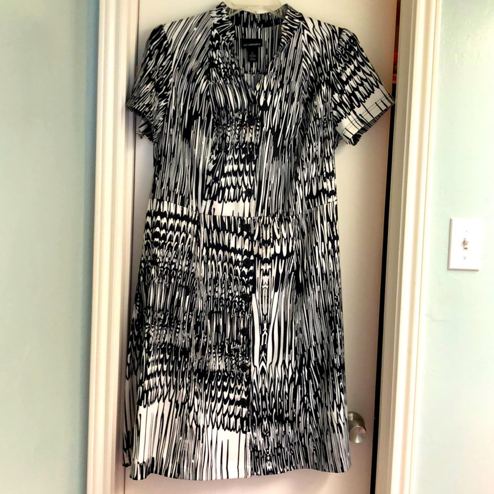 Lane Bryant black and white pattern dress.